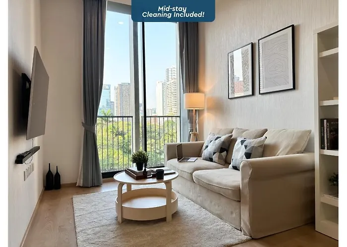 Luxurious Downtown 1br - Ultra Fast Wifi - Bts Asoke * Bangkok
